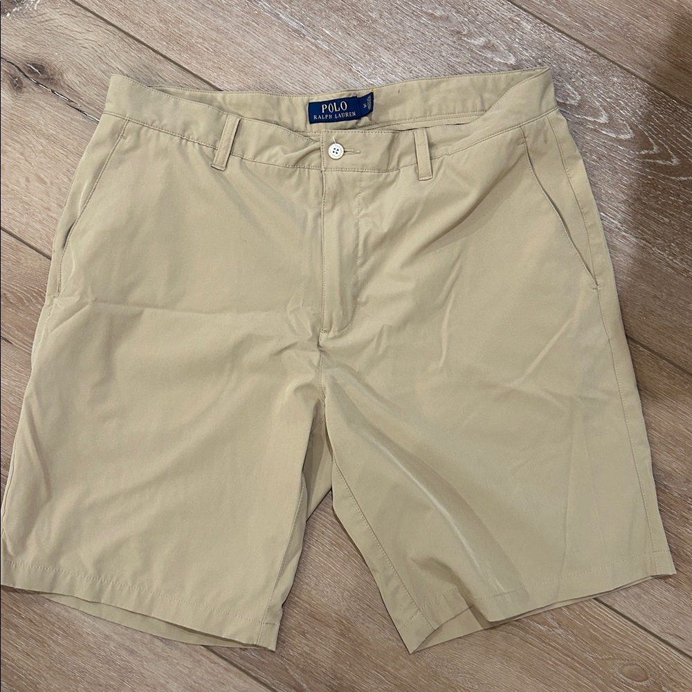 Polo by Ralph Lauren Men's Beige Flat Front Shorts